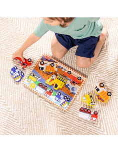 Rompecabezas de Madera Melissa & Doug Vehículos 6 Piezas 2
