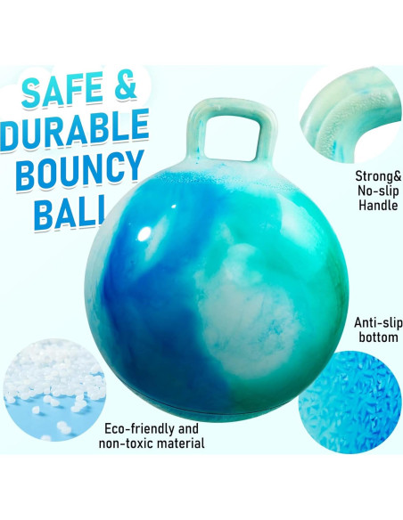 Pelota Saltarina U&C Planet 45 cm con Mango para Niños