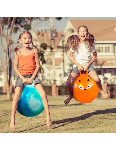 Pelota Saltarina U&C Planet 45 cm con Mango para Niños