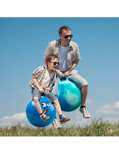 Pelota Saltarina U&C Planet 45 cm con Mango para Niños