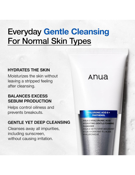 Limpiador Facial Espumoso ANUA 150ml - Ácido Hialurónico