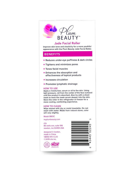Rodillo Facial de Jade Plum Beauty - Antienvejecimiento Rodillo Facial de Jade Plum Beauty - Antienvejecimiento