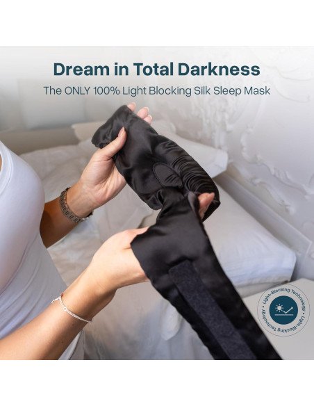 Máscara de Sueño de Seda MyHalos 3D para Dormir - Negra Máscara de Sueño de Seda MyHalos 3D para Dormir - Negra