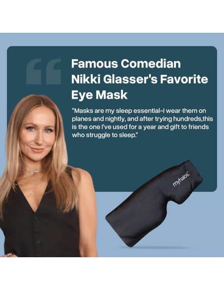 Máscara de Sueño de Seda MyHalos 3D para Dormir - Negra Máscara de Sueño de Seda MyHalos 3D para Dormir - Negra