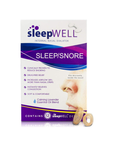 Dilatadores Nasales SleepWELL para Ronquidos - 12 Unidades