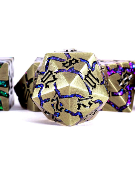 Juego de Dados DND de Metal Maywin 7 Piezas Poliedricos