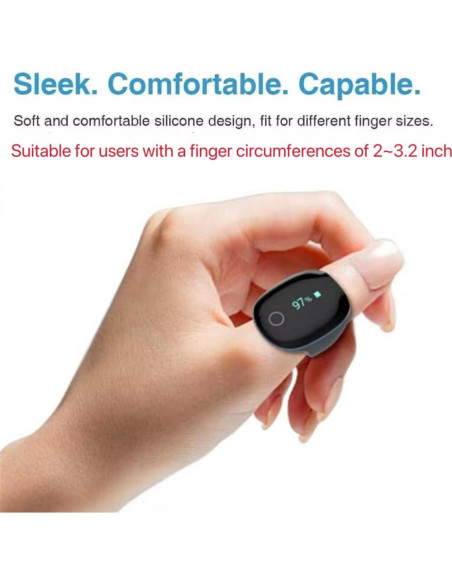 Oxímetro de Pulso Wellue O2Ring Bluetooth - Monitor de SpO2