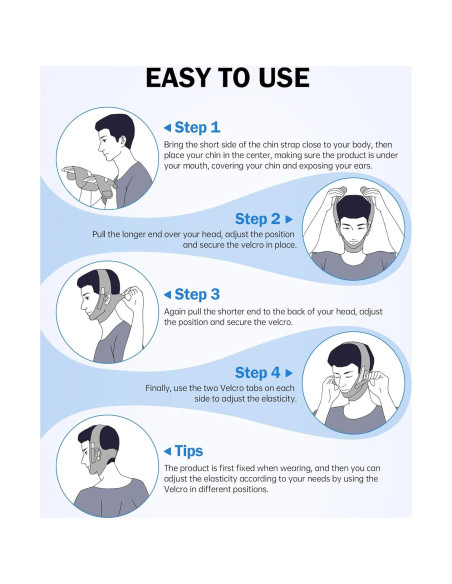 Correa de Barbilla Antironquidos Mittenhugs Ajustable Transpirable