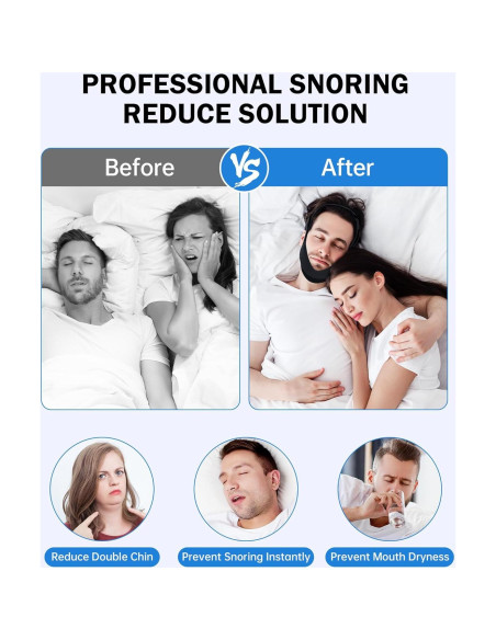 Correa de Barbilla Antironquidos Mittenhugs Ajustable Transpirable