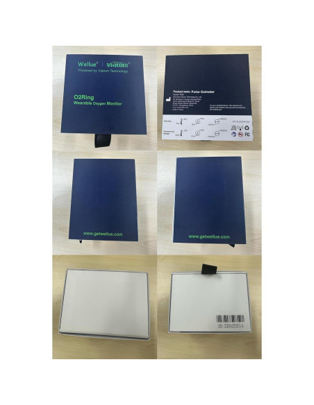 Monitor de Oxígeno Wellue O2Ring Bluetooth Recargable - Oximetro de Pulso con APP
