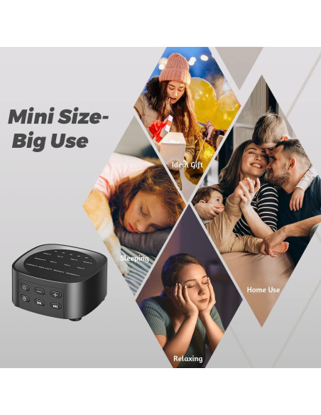 Máquina de Sonido Sleepbox FETEGT1888 25 Sonidos 36 Volumen Máquina de Sonido Sleepbox FETEGT1888 25 Sonidos 36 Volumen
