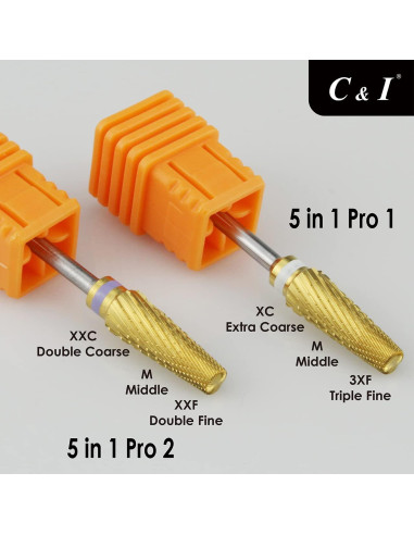 Broca de Uñas C&I Pro2 5 en 1 Carburo de Tungsteno