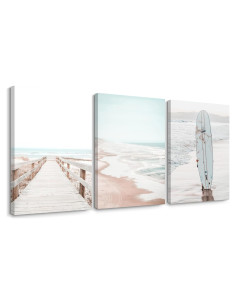 Arte de Pared Oceánico Youillne Juego de 3 Lienzo 40x60 cm