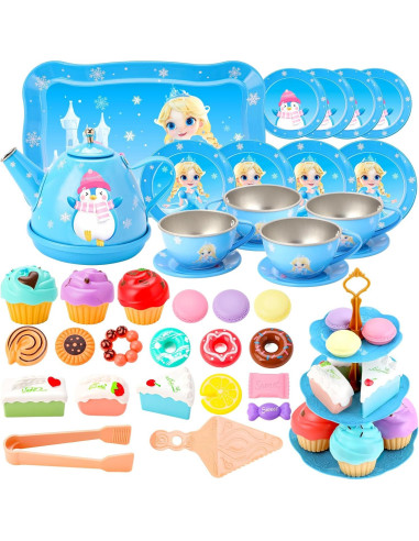 Juego de Té para Niñas INNOCHEER - Fiesta Princesa 15 Piezas