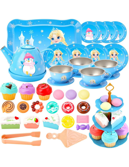 Juego de Té para Niñas INNOCHEER - Fiesta Princesa 15 Piezas