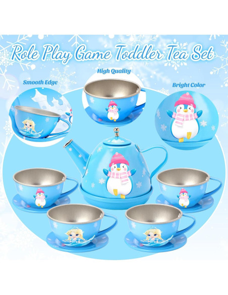 Juego de Té para Niñas INNOCHEER - Fiesta Princesa 15 Piezas