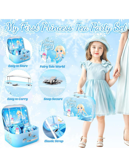 Juego de Té para Niñas INNOCHEER - Fiesta Princesa 15 Piezas