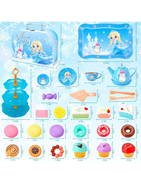 Juego de Té para Niñas INNOCHEER - Fiesta Princesa 15 Piezas