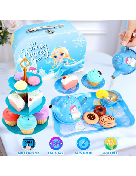 Juego de Té para Niñas INNOCHEER - Fiesta Princesa 15 Piezas