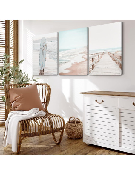 Arte de Pared Oceánico Youillne Juego de 3 Lienzo 40x60 cm