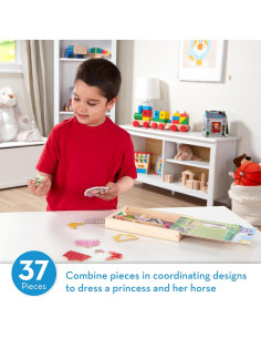 Juego de Muñecas Magnéticas Melissa & Doug Princesa y Caballo 2