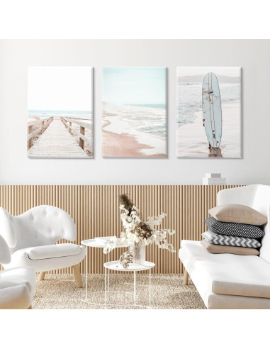 Arte de Pared Oceánico Youillne Juego de 3 Lienzo 40x60 cm