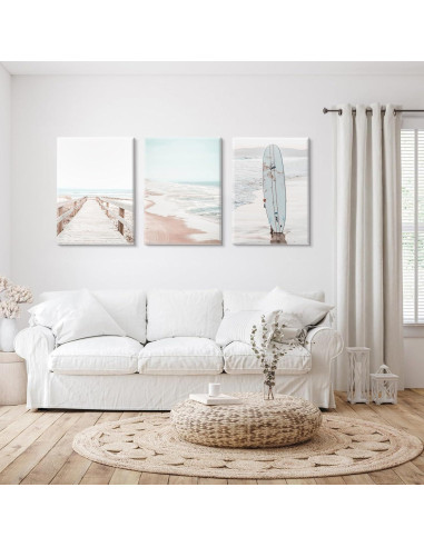 Arte de Pared Oceánico Youillne Juego de 3 Lienzo 40x60 cm