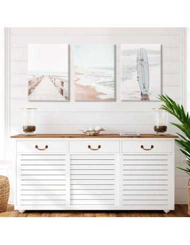 Arte de Pared Oceánico Youillne Juego de 3 Lienzo 40x60 cm