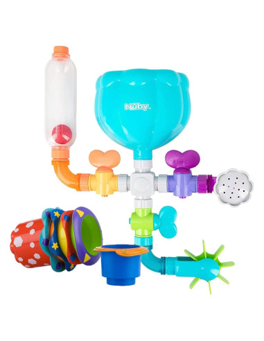 Set de Tazas Splish Splash y Tubos de Agua Nuby - 5 piezas