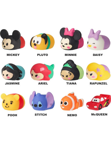 Mini Squishies Disney JA-RU - 12 Juguetes Alivio Estrés