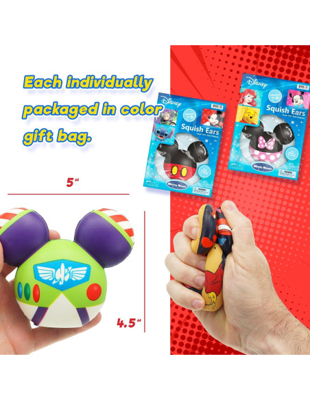 JA-RU Disney Squish Ears Juguete Antiestrés Suave 1 Unidad