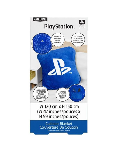 Manta Cojín 2-en-1 Paladone PlayStation 120x150 cm