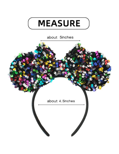 Diadema de Orejas de Ratón KARETT con Lentejuelas para Niñas