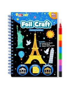 Kit de Manualidades con Papel de Aluminio FUNNYB&G - Edificios Famosos