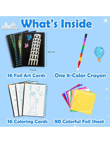 Kit de Manualidades con Papel de Aluminio FUNNYB&G - Edificios Famosos