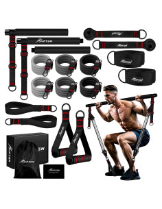 Kit de Barra de Pilates HPYGN con Bandas de Resistencia 150kg