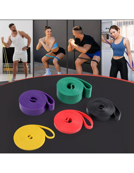 Juego de Bandas de Resistencia Genérico - 5 Niveles de Alta Dureza