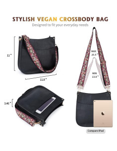 Bolso de hombro Viva Terry de cuero vegano negro 2