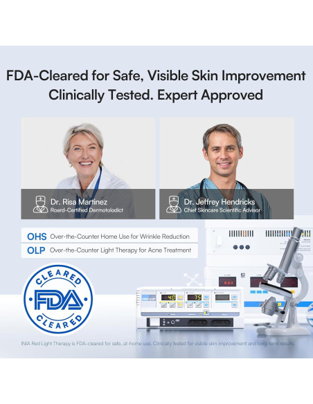 Máscara de Terapia de Luz Roja INIA para Cuello y Escote 850nm