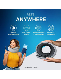 Almohada de Cuello Elevada ELEVATED HOME Gris 2025 2