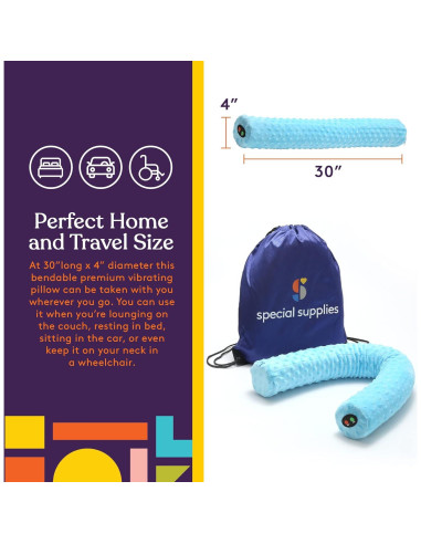 Almohada Vibrante Sensorial para Cuello Suministros Especiales Azul