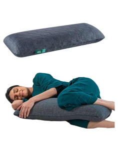 Almohada Corporal Corta La White Willow Espuma Viscoelástica Gris