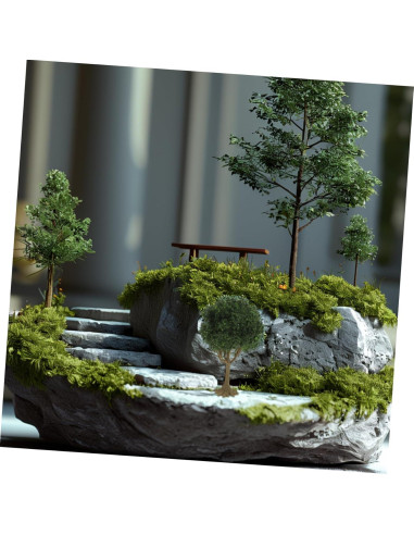 Árbol Miniatura YARNOW Verde Oliva 10x6.5x5 cm para Dioramas