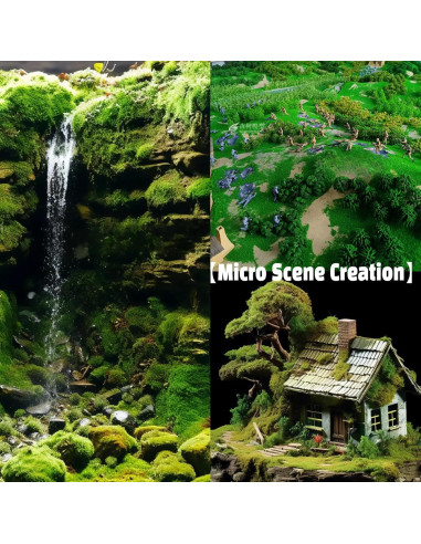 Kit de Arbustos Miniatura Wanwanzi - Decoración Verde 1x1 cm