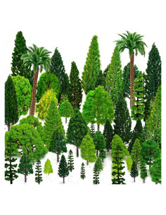 36 Árboles de Modelo Mezclados S.Z.S 4-16 cm para Dioramas