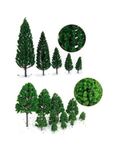 36 Árboles de Modelo Mezclados S.Z.S 4-16 cm para Dioramas 2