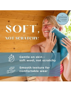 Sombrero de Sauna Unisex Denham & Derby 100% Lana Azul 2