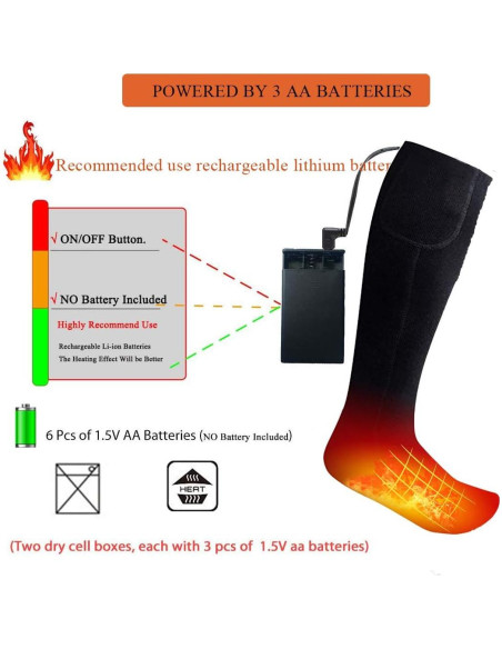 Calcetines Térmicos Eléctricos MISBEST para Invierno - Calentadores de Pies