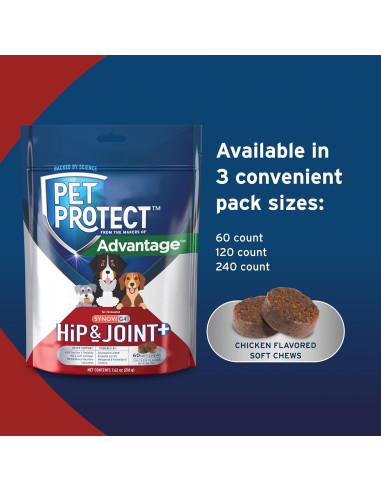 Suplemento Pet Protect Caderas y Articulaciones+ Elanco 60 Masticables