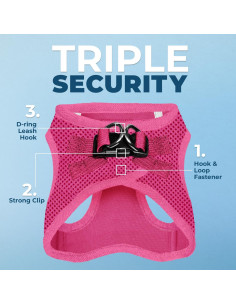 Arnés Voyager Mejor Suministros Fucsia M para Perros y Gatos 2